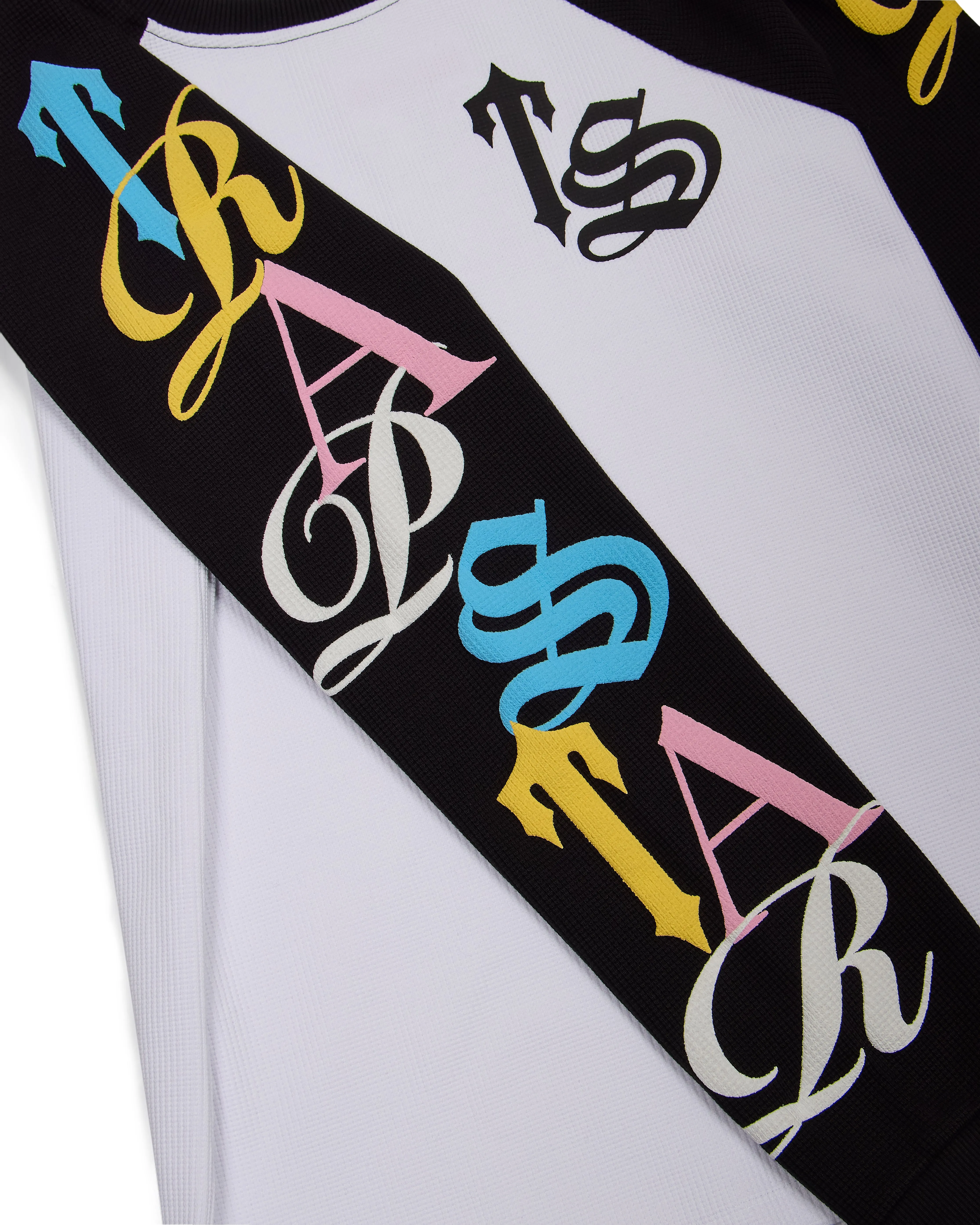 Script Waffle LS Top - White/Black/Candy sold by Trapstar London product image thumbnail 2