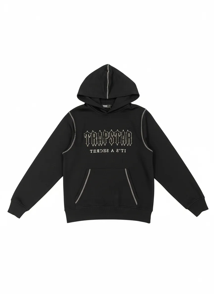 PRE ORDER Decoded Chenille Hoodie - Black sold by Trapstar London