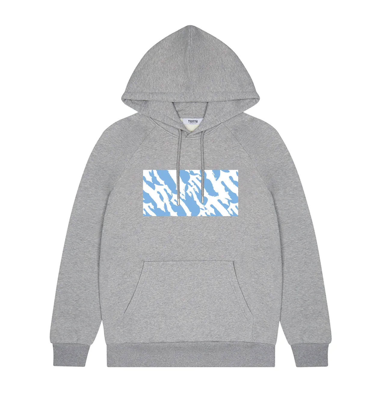 Wavy T Box Hoodie - Grey/Blue sold by Trapstar London