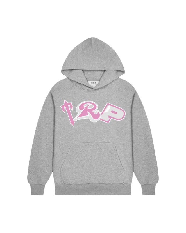 *PRE ORDER* Decoded Hoodie - Grey/Pink sold by Trapstar London