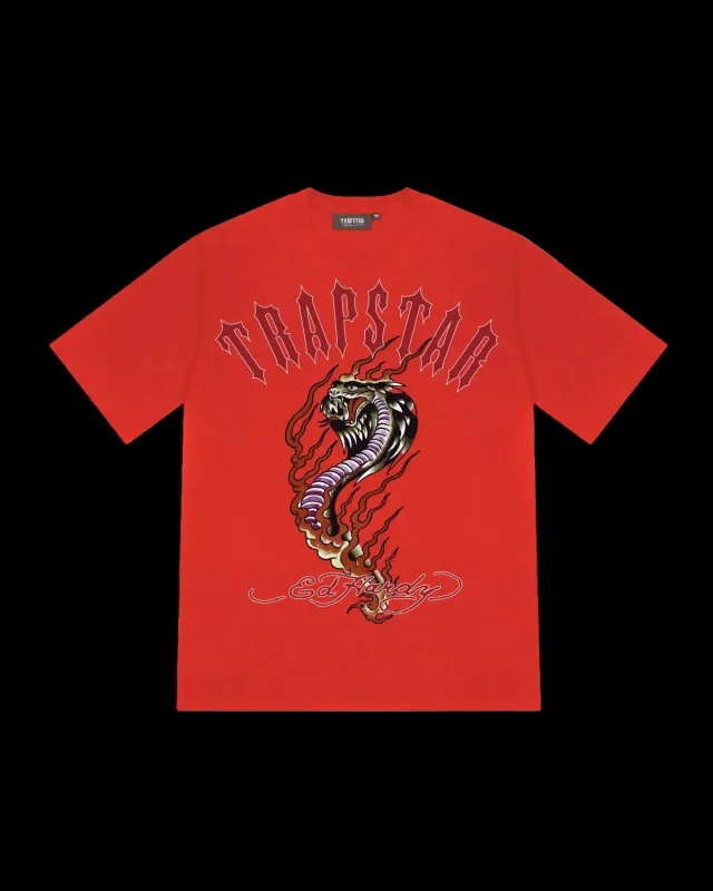 Trapstar x Ed Hardy 2.0 Tee - Red | Parallel
