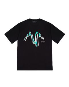 Trapstar Distortion Tee - Black/Teal sold by Trapstar London