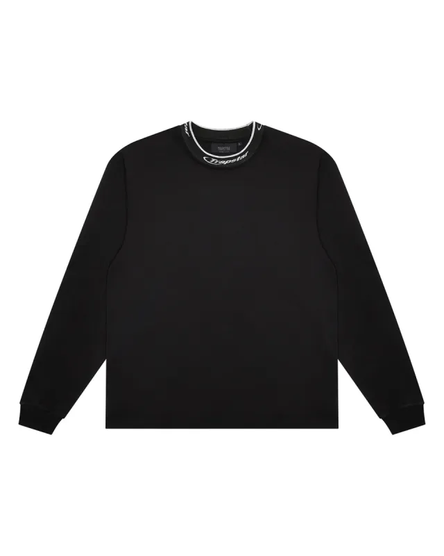 Hyperdrive Collar LS Top - Black/White sold by Trapstar London