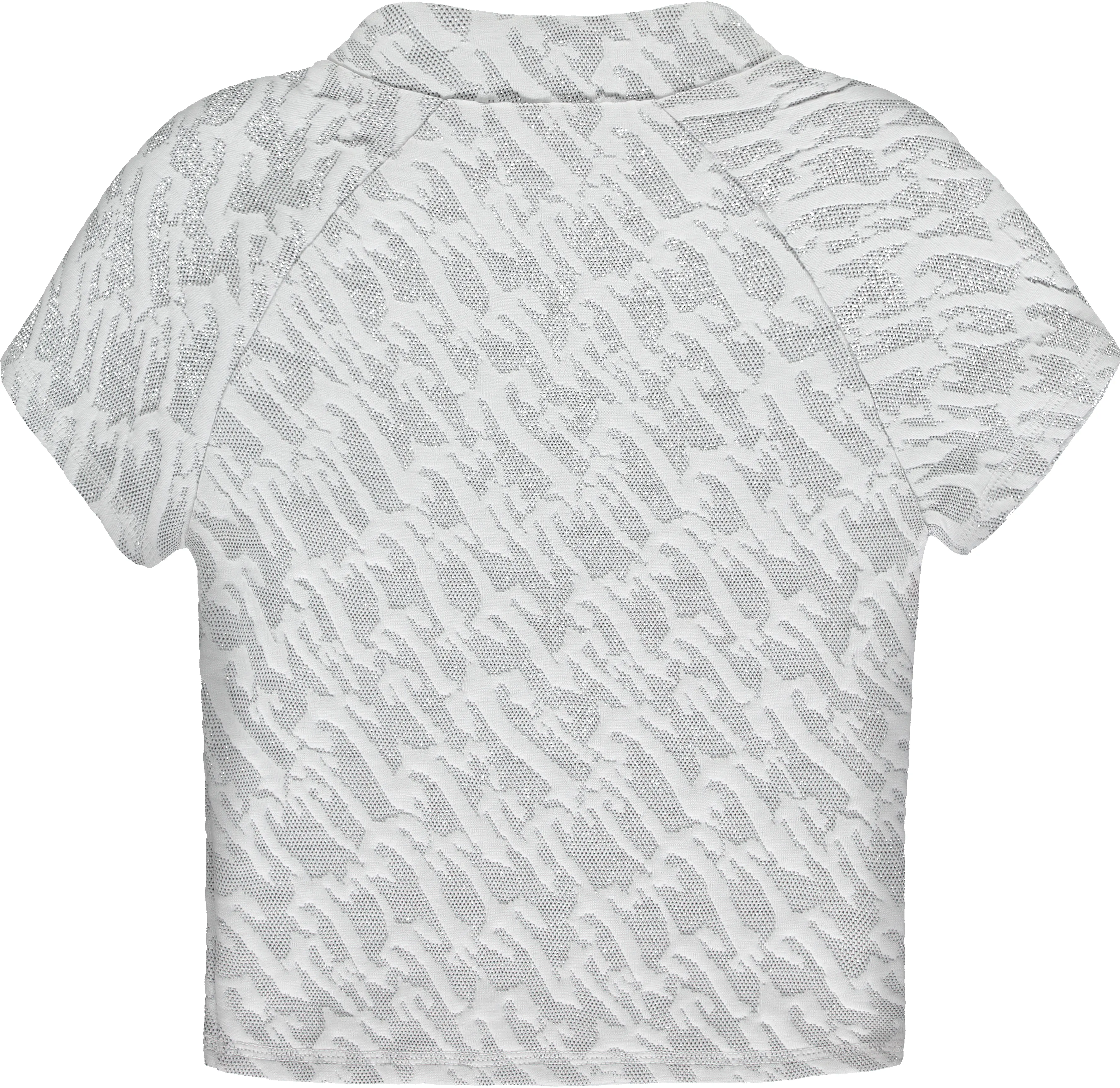 Women's Jacquard Fitted Zip Crop Top - White sold by Trapstar London product image thumbnail 2