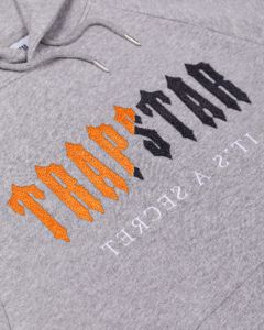 Decoded Chenille Hooded Tracksuit - Grey/Orange sold by Trapstar London