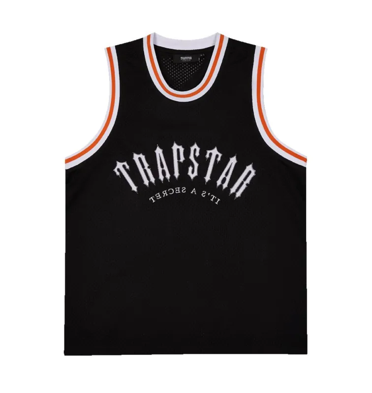 Irongate Arch Basketball Vest - Black/White/Orange sold by Trapstar London