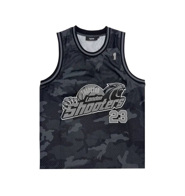 Shooters SS23 Basketball Vest - Black Camo sold by Trapstar London
