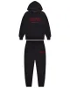 Decoded Solid Chenille Hooded Tracksuit - Black/Red sold by Trapstar London