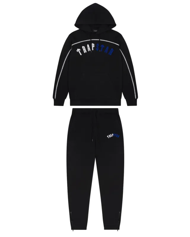 Irongate Chenille Arch Hooded Tracksuit - Black Ice sold by Trapstar London