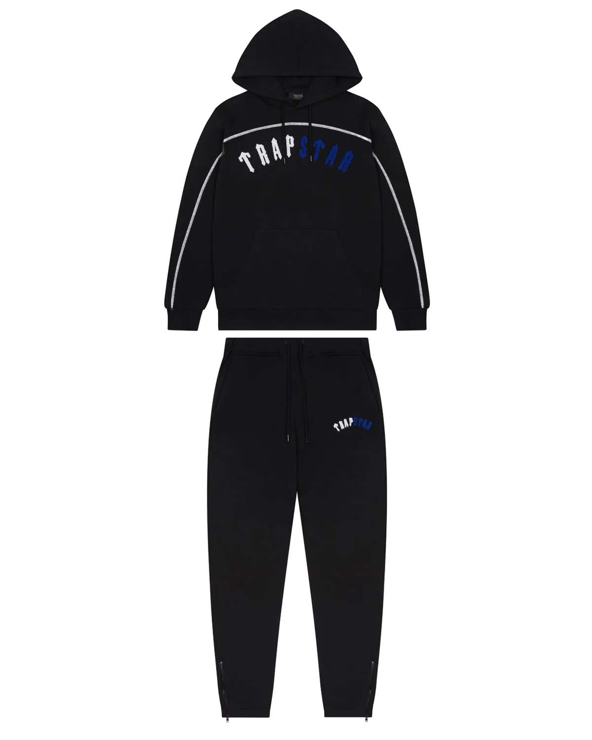 Irongate Chenille Arch Hooded Tracksuit - Black Ice sold by Trapstar London