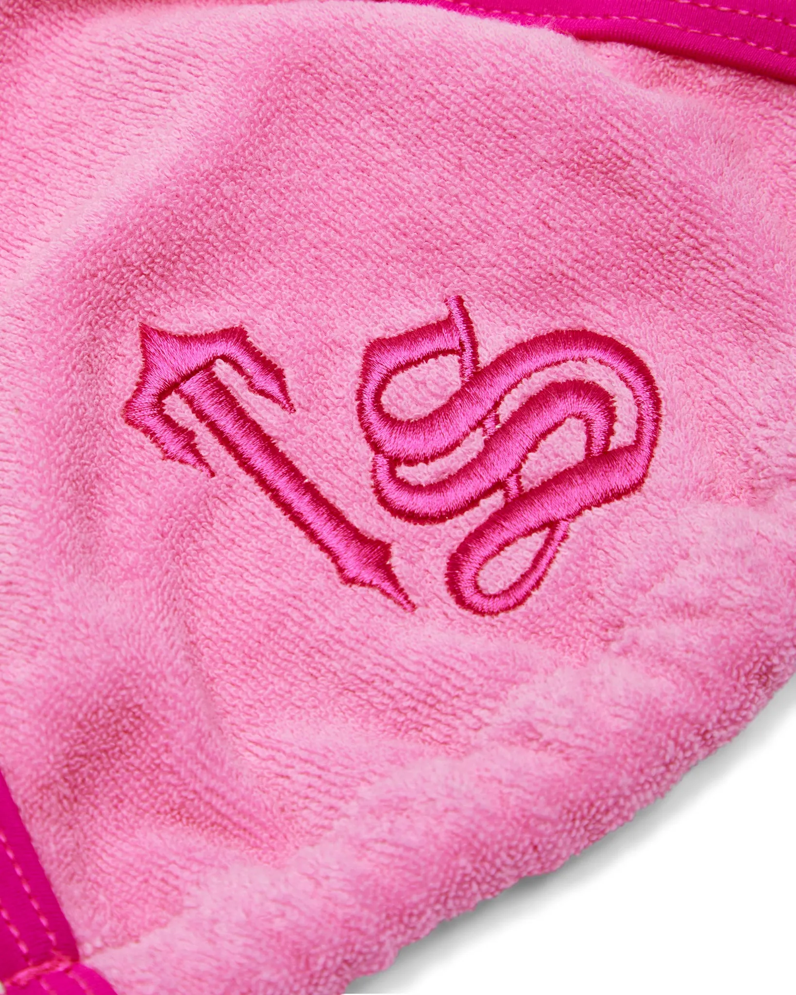 Women's Terry Script Bikini Top - Pink* | Parallel