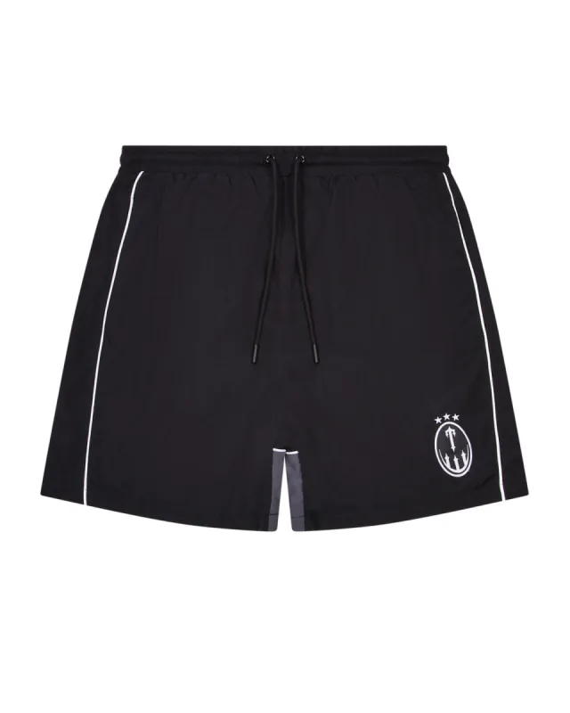 Irongate T Panel Shell Shorts - Black sold by Trapstar London