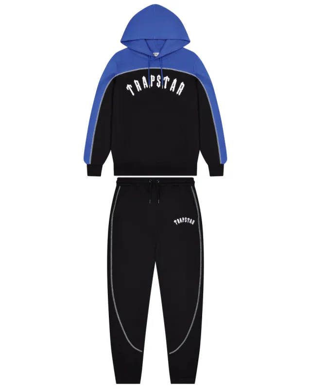 Irongate Chenille Arch Hooded Tracksuit - Black/Blue sold by Trapstar London