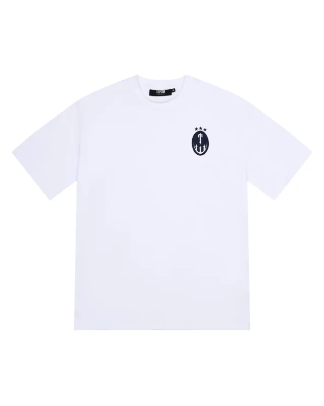 Irongate T Badge Tee - White/Blue sold by Trapstar London