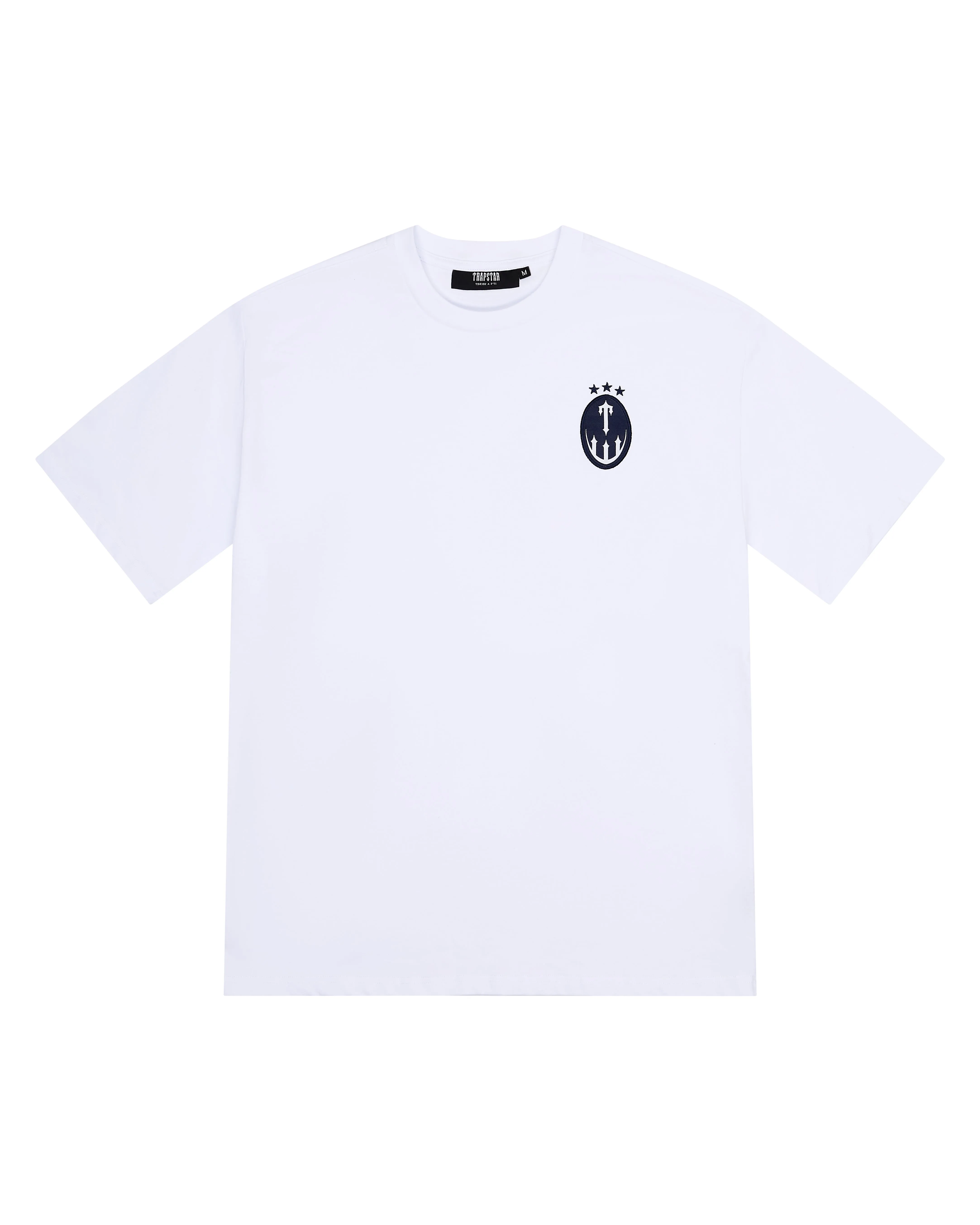 Irongate T Badge Tee - White/Blue sold by Trapstar London