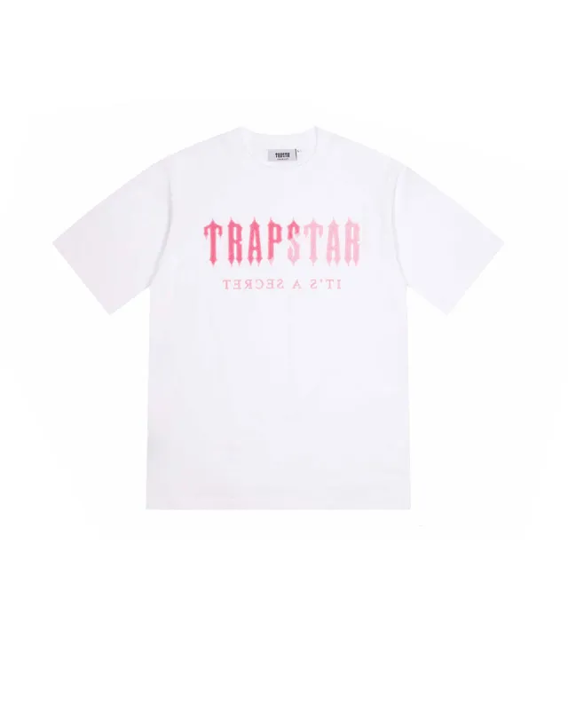 Decoded Chenille T-Shirt - White/Grey/Pink made by Trapstar London