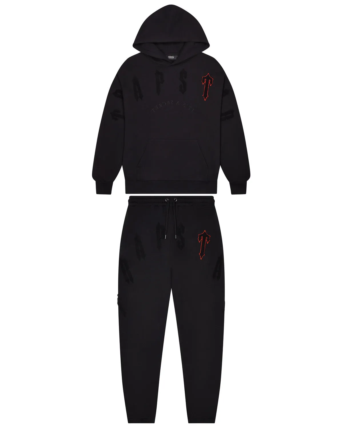 Irongate Arch Chenille 2.0 Tracksuit - Black/Red sold by Trapstar London