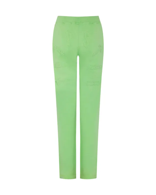 Women's Irongate Split Leg Jogging Bottoms - Green made by Trapstar London