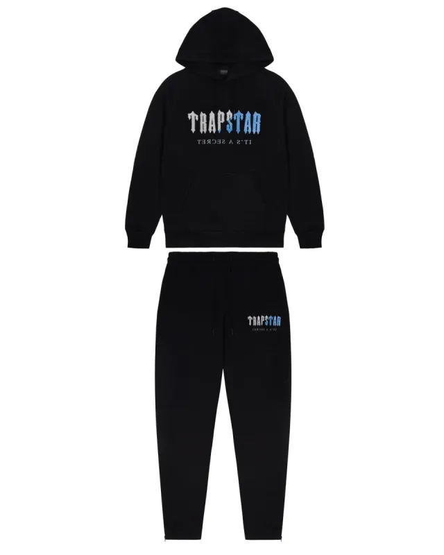 Decoded Chenille Hooded Tracksuit - Black Ice sold by Trapstar London