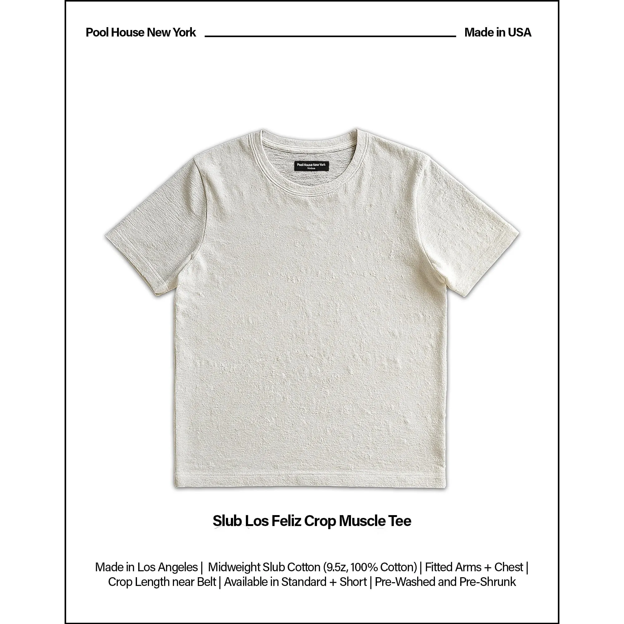 Los Feliz Crop Muscle Tee II | Slub sold by Pool House New York product image thumbnail 2