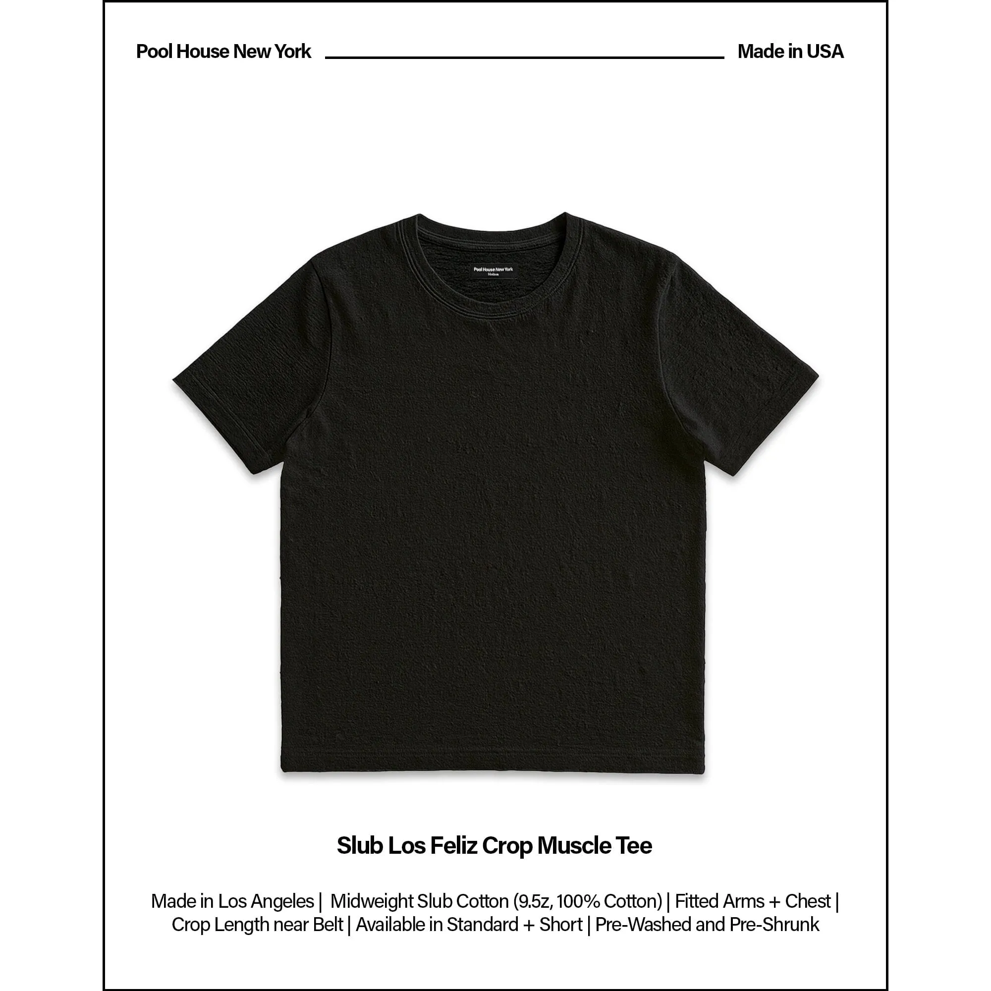 Los Feliz Crop Muscle Tee II | Slub sold by Pool House New York product image thumbnail 2