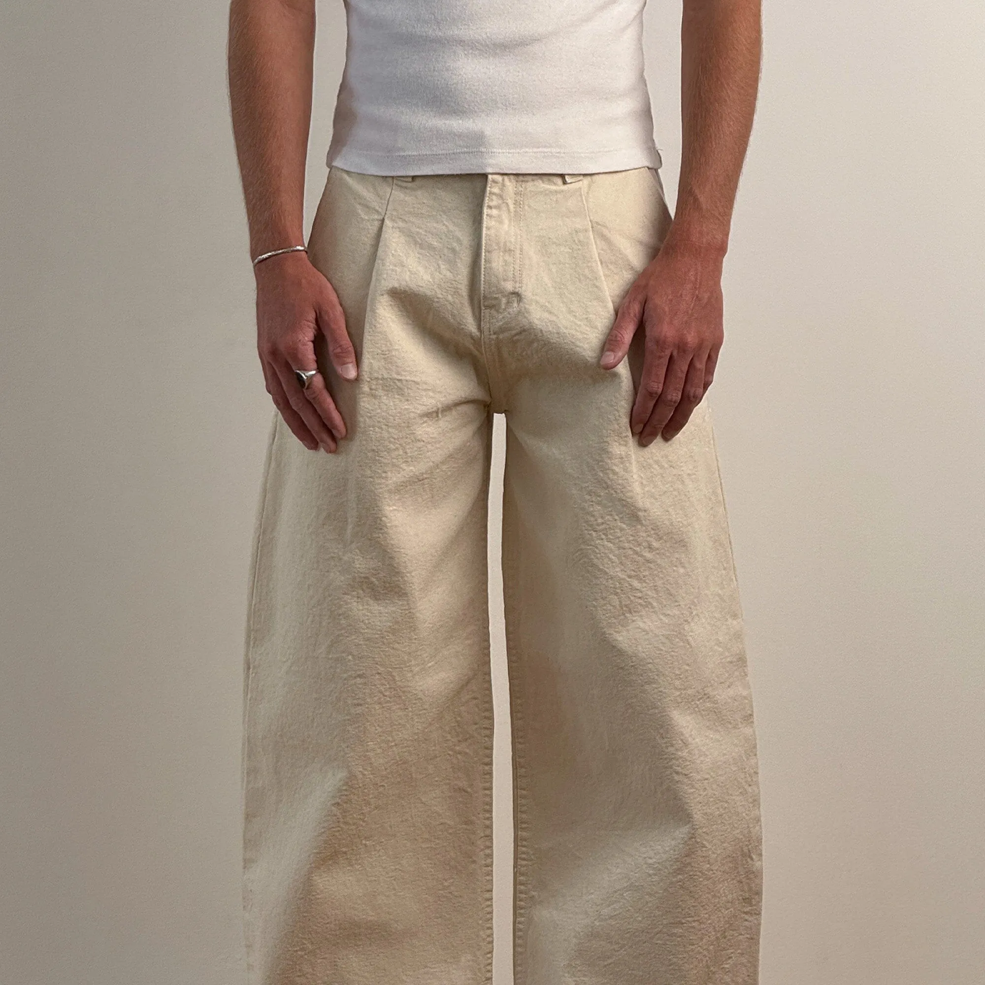 Shibuya Pleated Pants | Baggy, Wide-Leg sold by Pool House New York product image thumbnail 5