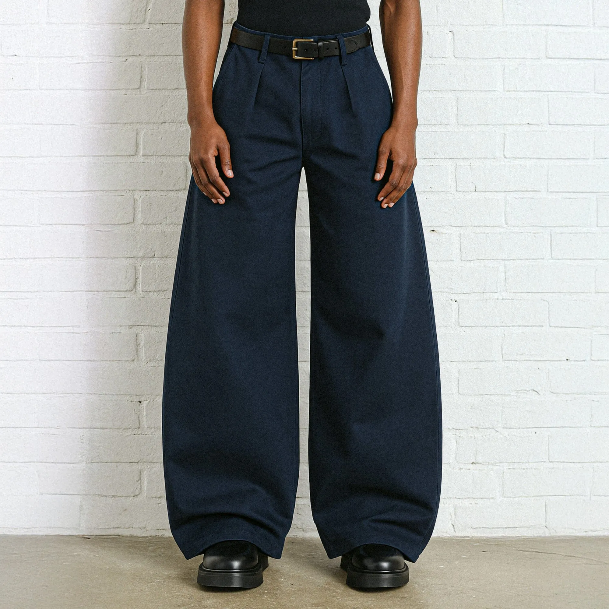 Shibuya Pleated Pants | Baggy, Wide-Leg sold by Pool House New York