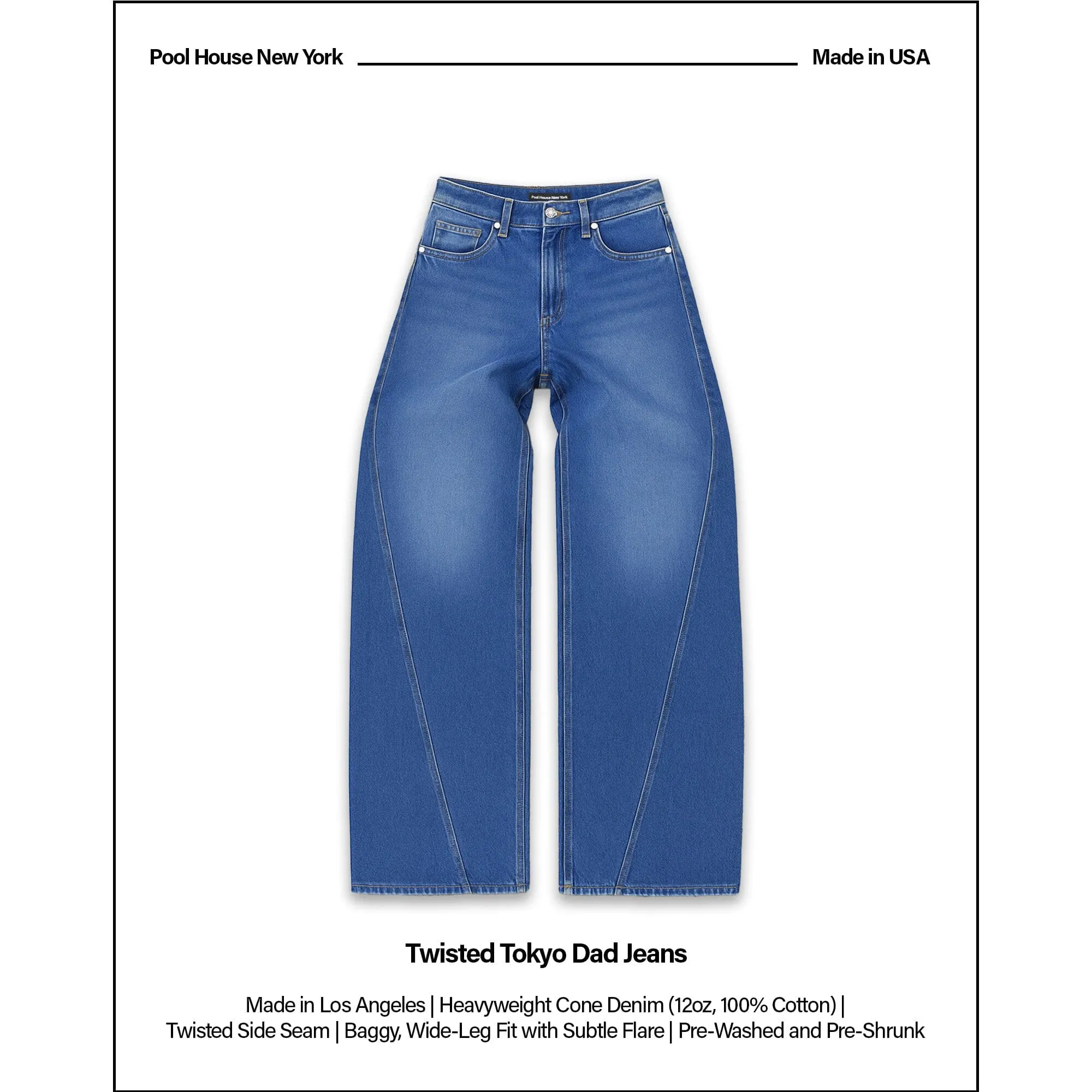Twisted Tokyo Dad Jeans | Baggy, Wide-Leg sold by Poolhousenewyork product image thumbnail 2