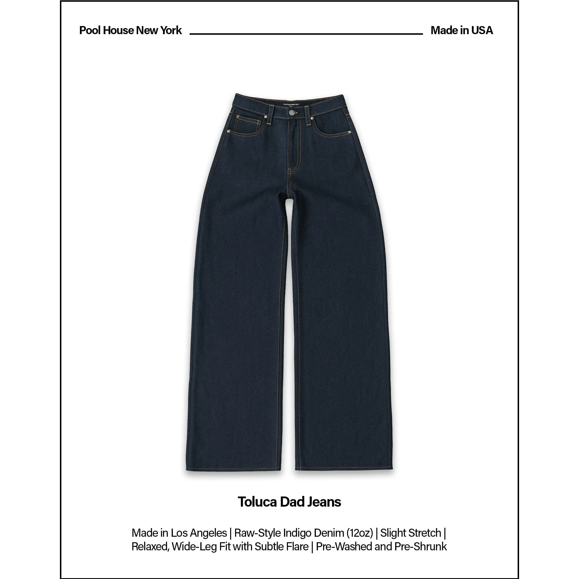 Toluca Dad Jeans II | Flare, Wide-Leg sold by Poolhousenewyork product image thumbnail 2