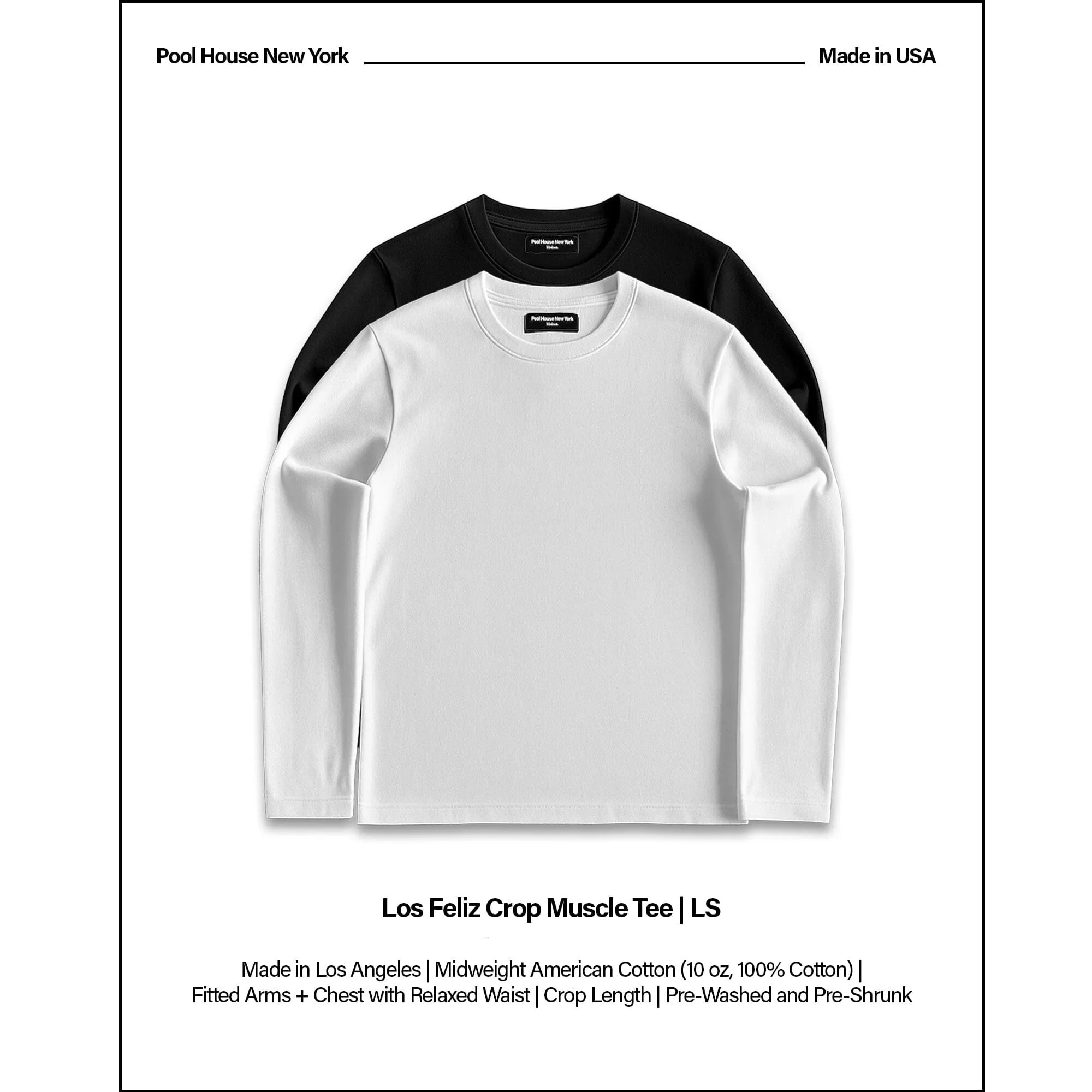 2-Pack | Los Feliz Crop Muscle Tee II | Long Sleeve sold by Pool House New York product image thumbnail 2