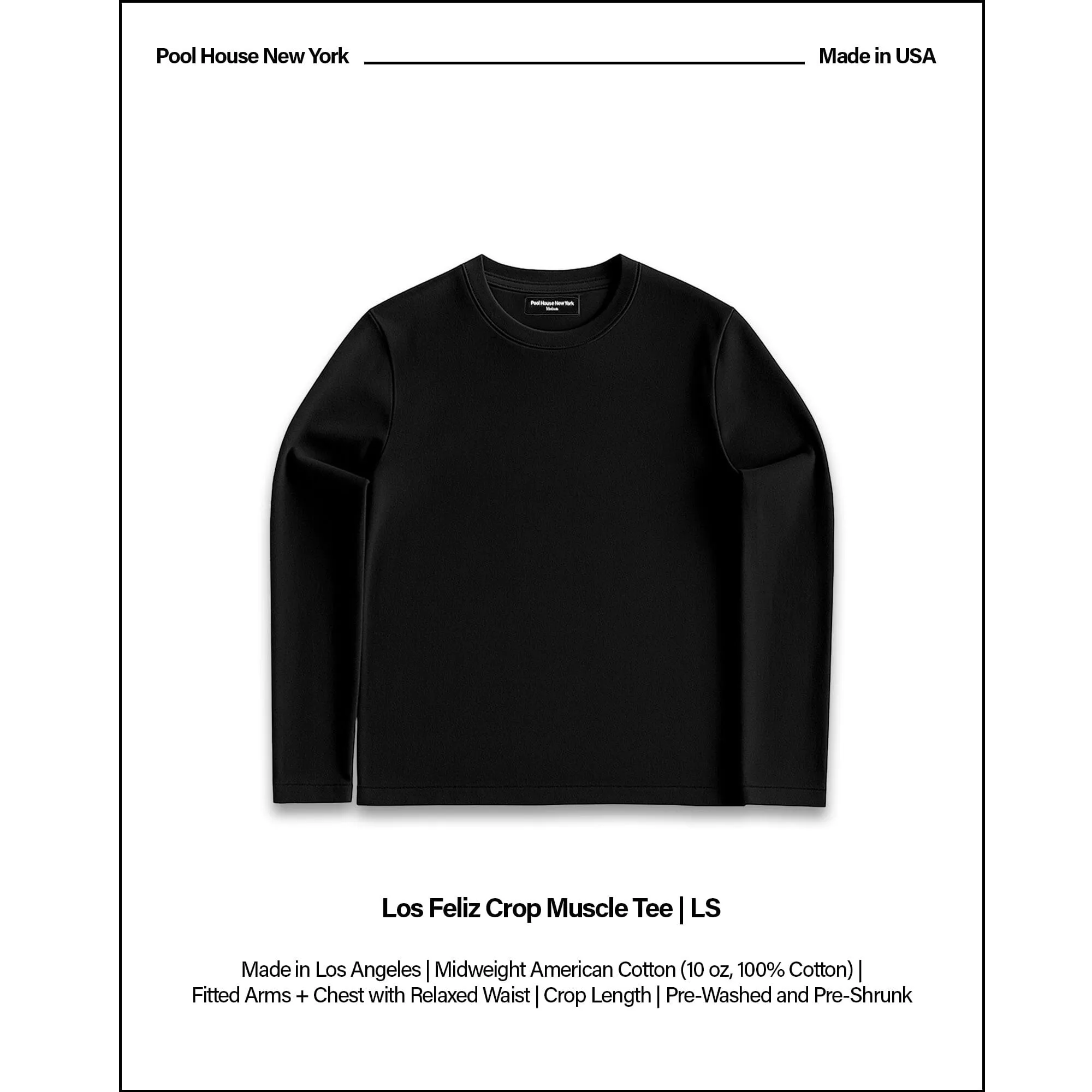 Los Feliz Crop Muscle Tee II | Long Sleeve sold by Poolhousenewyork product image thumbnail 2