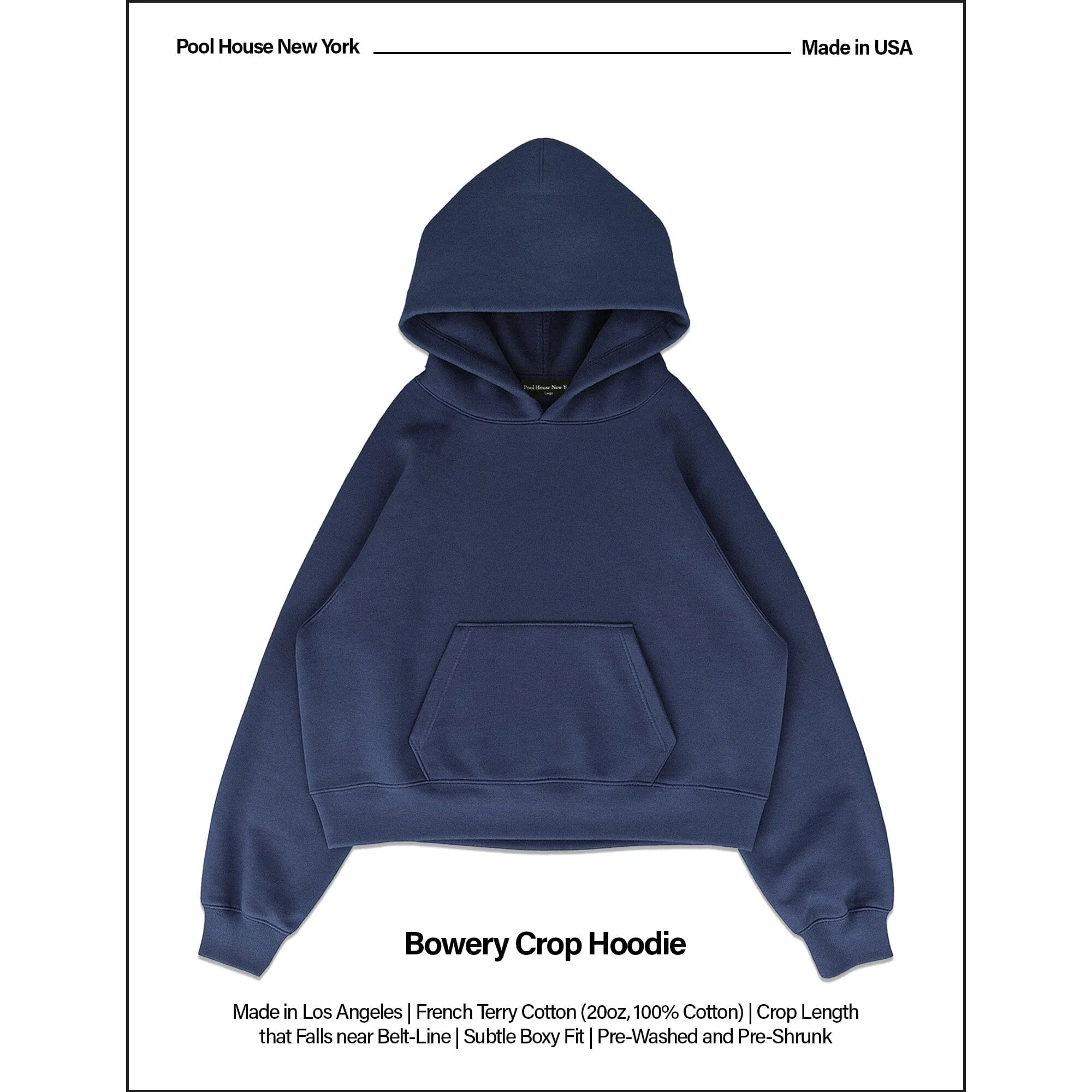 The Bowery Crop Hoodie sold by Poolhousenewyork product image thumbnail 2