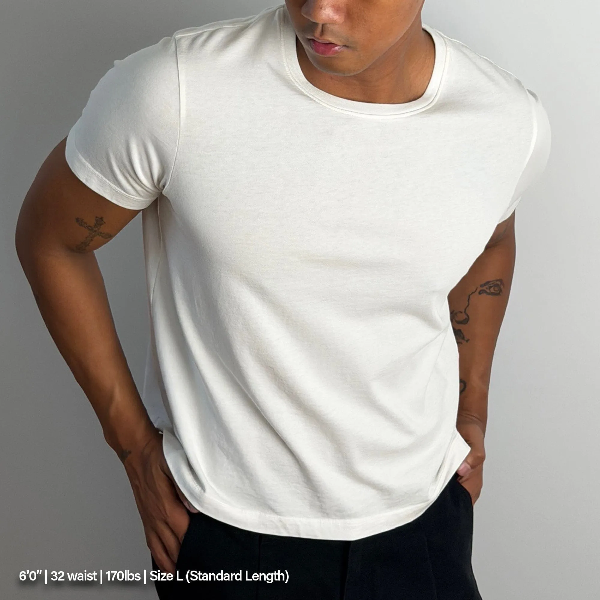 Los Feliz Crop Muscle Tee II (Natural) sold by Pool House New York product image thumbnail 4