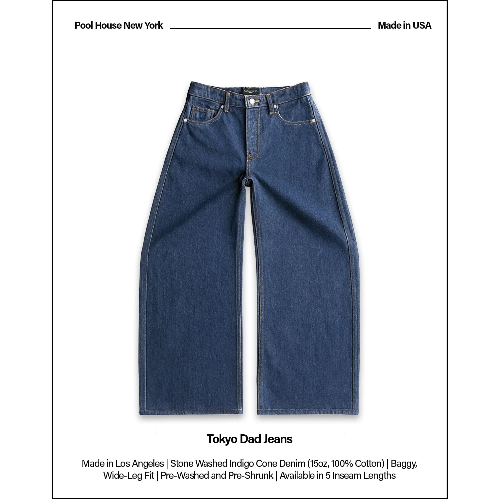 Tokyo Dad Jeans | Baggy, Wide-Leg sold by Poolhousenewyork product image thumbnail 2