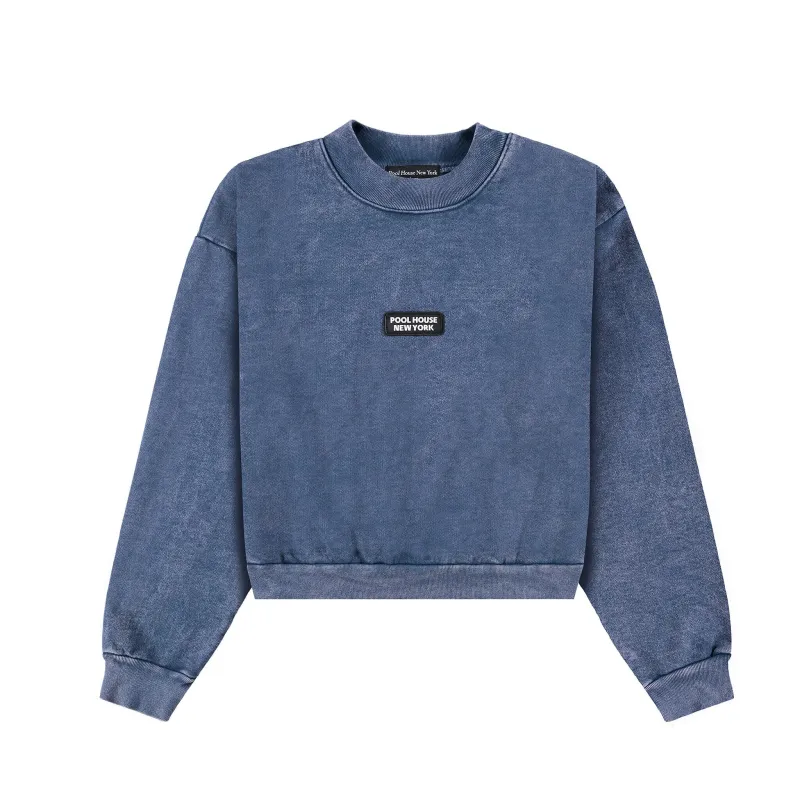 The Nolita Crop Crewneck sold by Poolhousenewyork