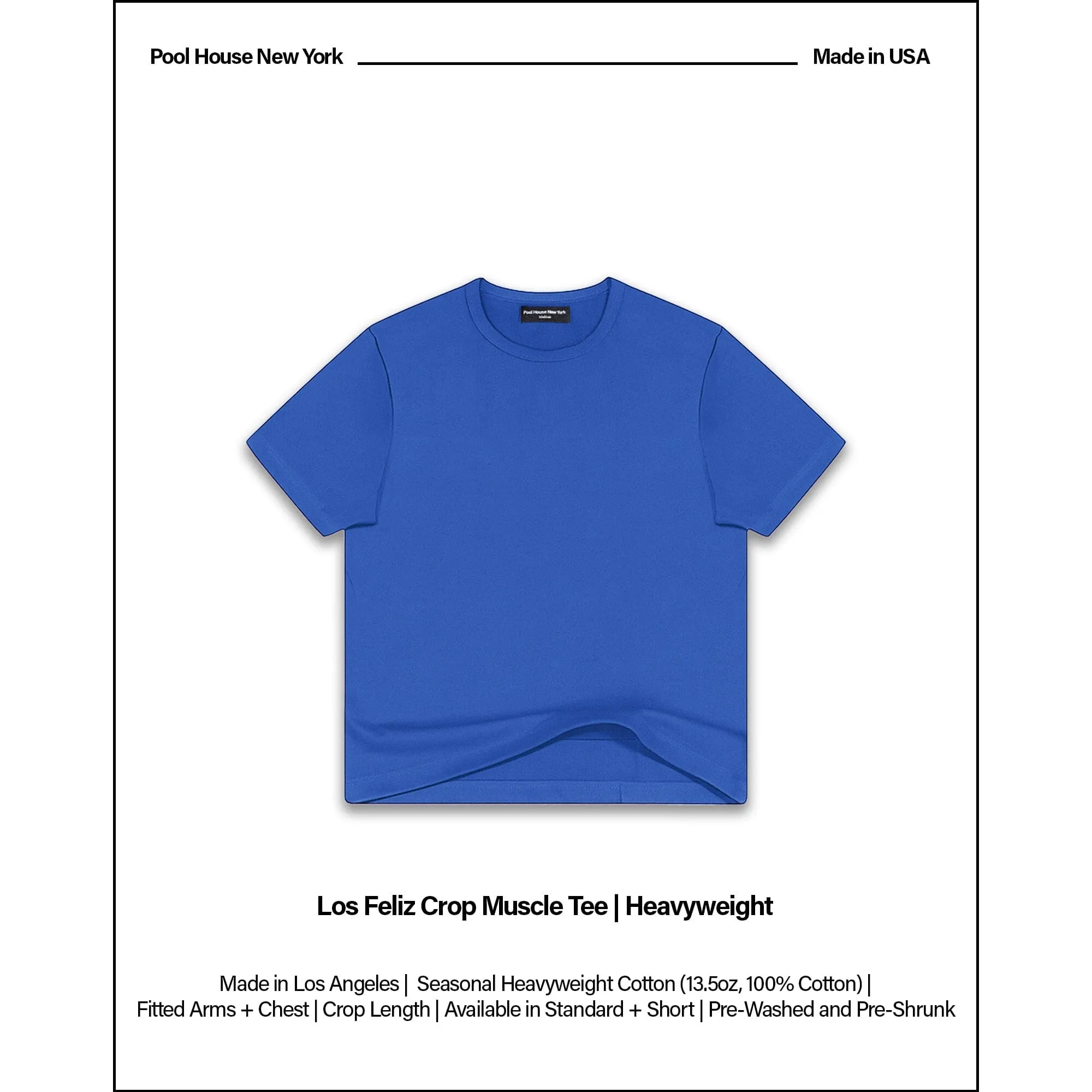 Los Feliz Crop Muscle Tee II | Heavyweight | 13.5oz sold by Poolhousenewyork product image thumbnail 2
