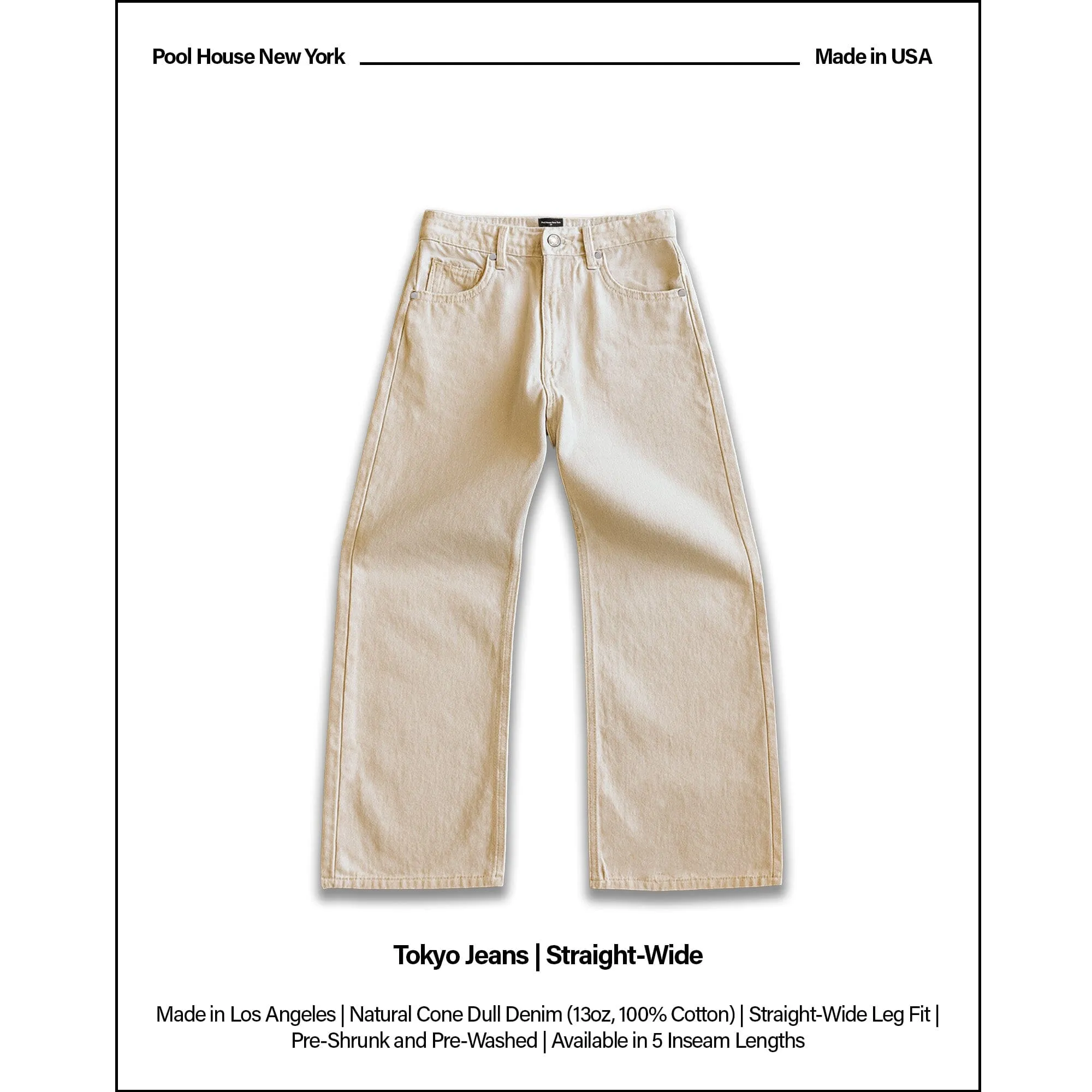 Tokyo Dad Jeans | Straight-Wide Leg sold by Pool House New York product image thumbnail 2