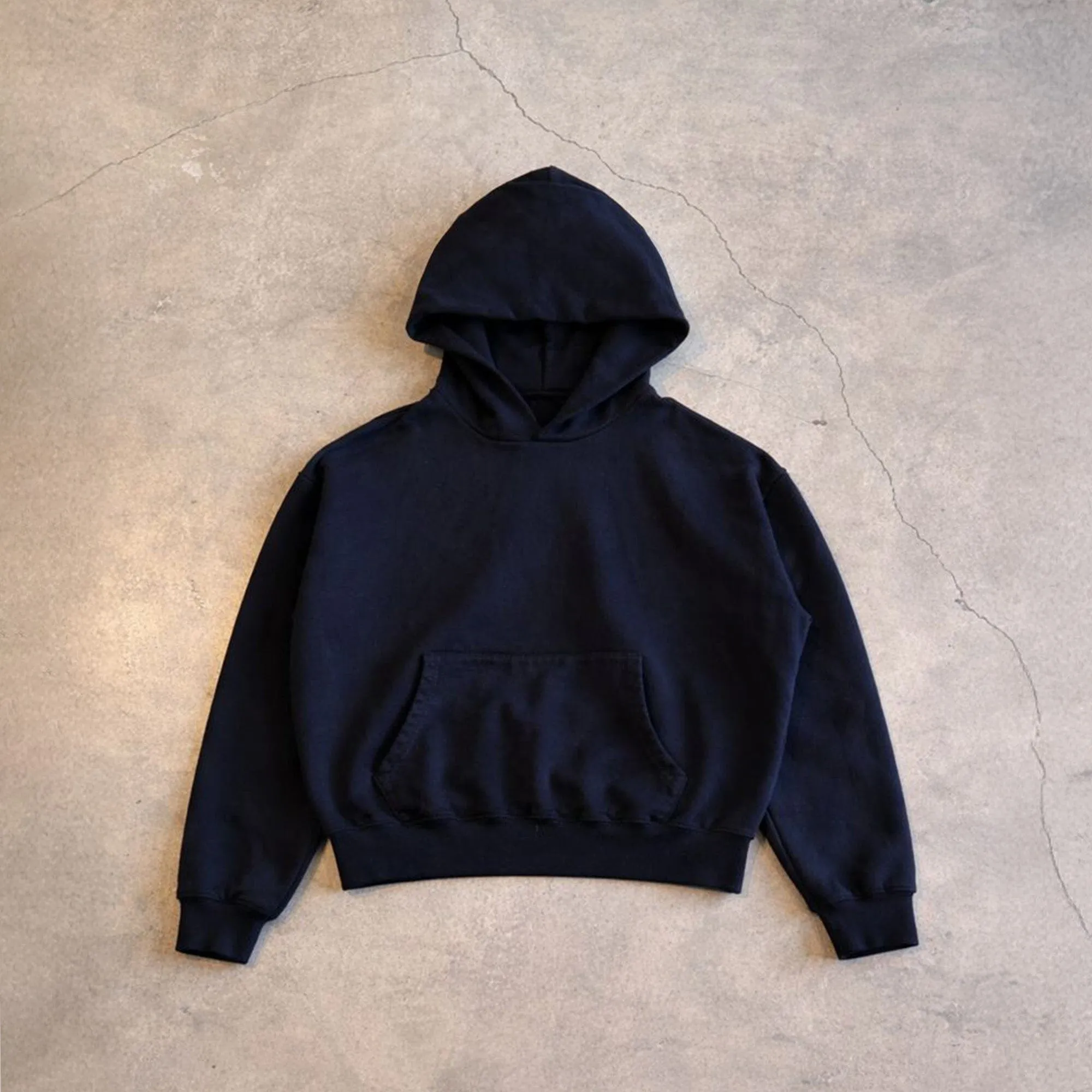 Bleecker Cinched Crop Hoodie | Relaxed, Drop-Shoulder sold by Pool House New York product image thumbnail 3