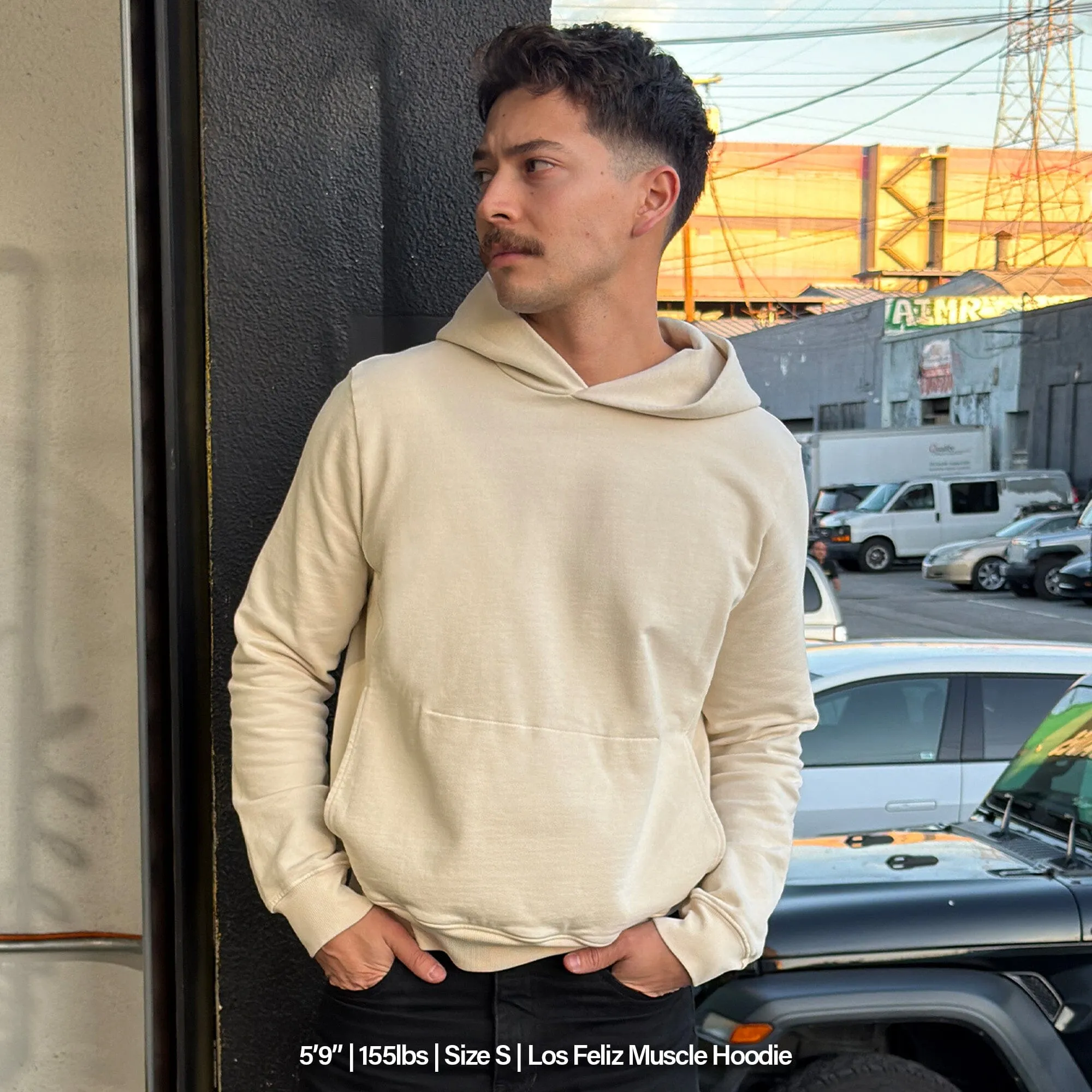 Los Feliz Crop Muscle Hoodie | Fitted sold by Pool House New York product image thumbnail 5