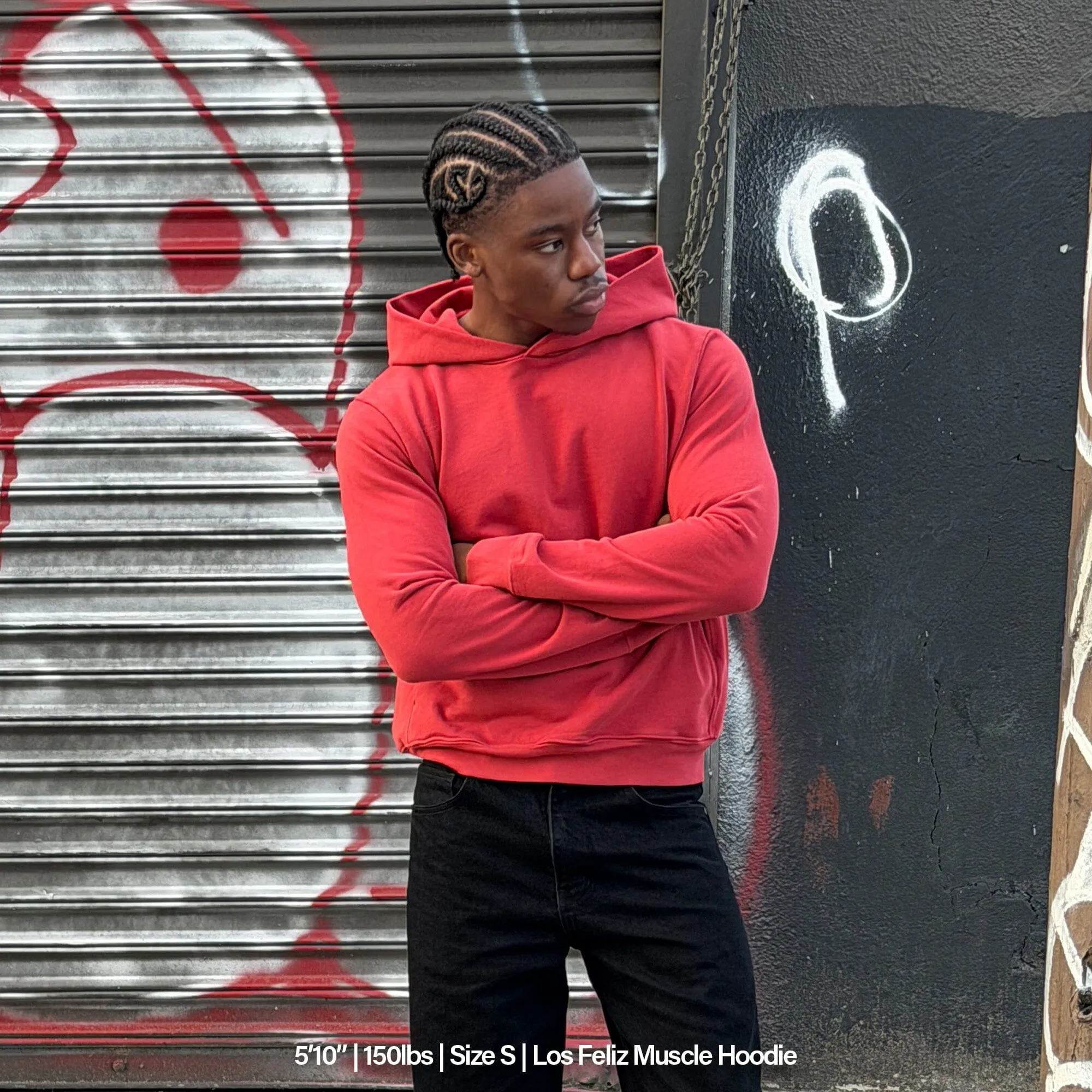 Los Feliz Crop Muscle Hoodie | Fitted sold by Pool House New York product image thumbnail 5