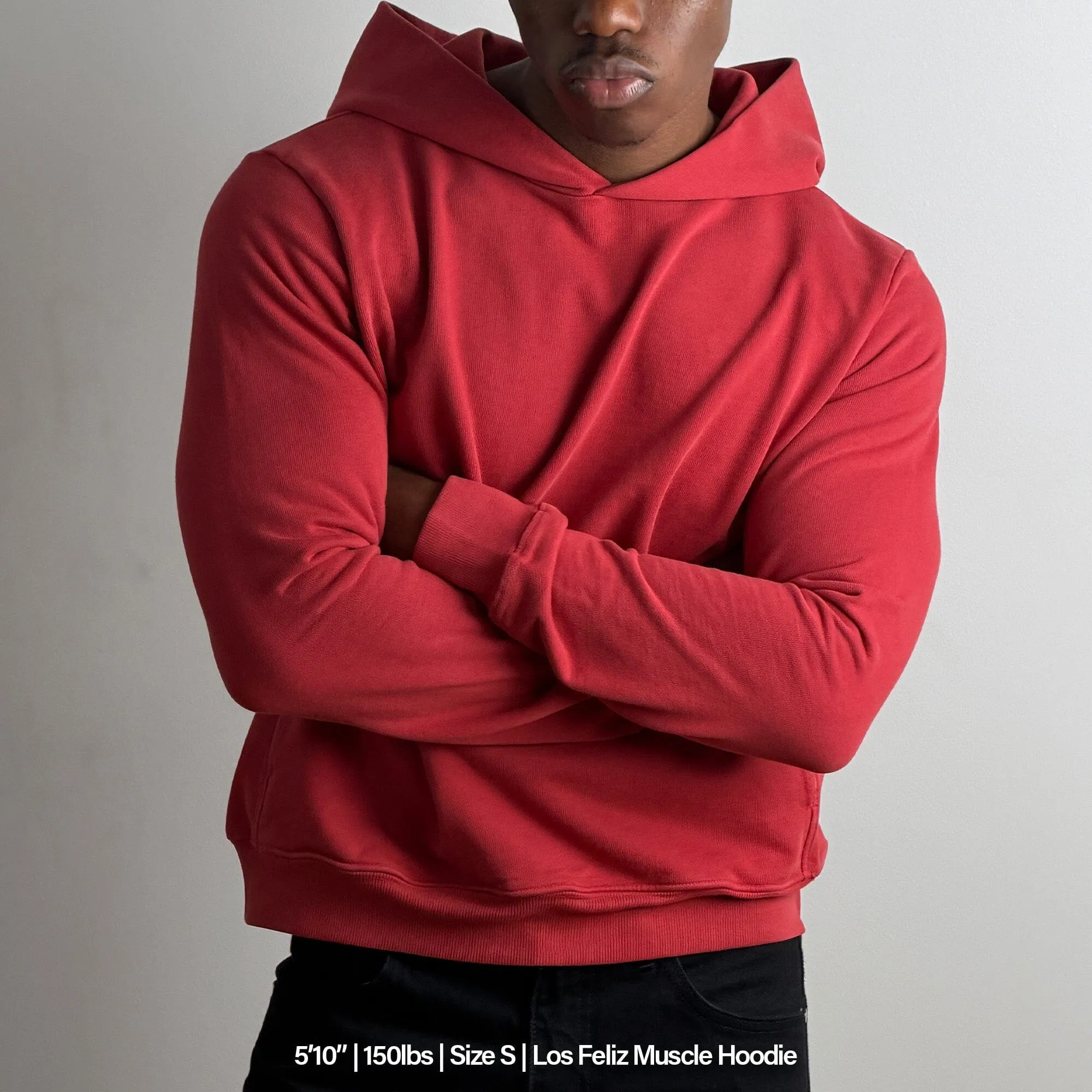 Los Feliz Crop Muscle Hoodie | Fitted sold by Pool House New York product image thumbnail 4