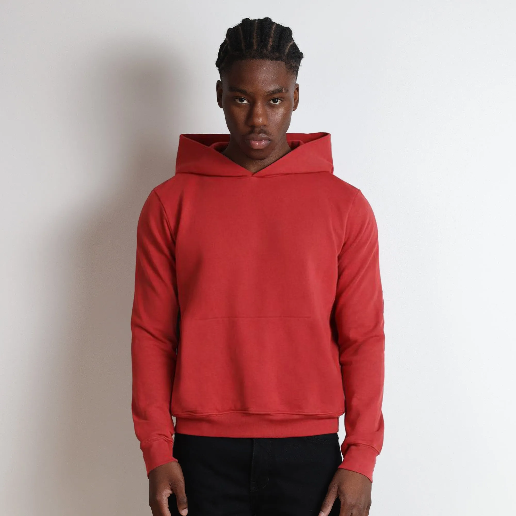Los Feliz Crop Muscle Hoodie | Fitted sold by Pool House New York