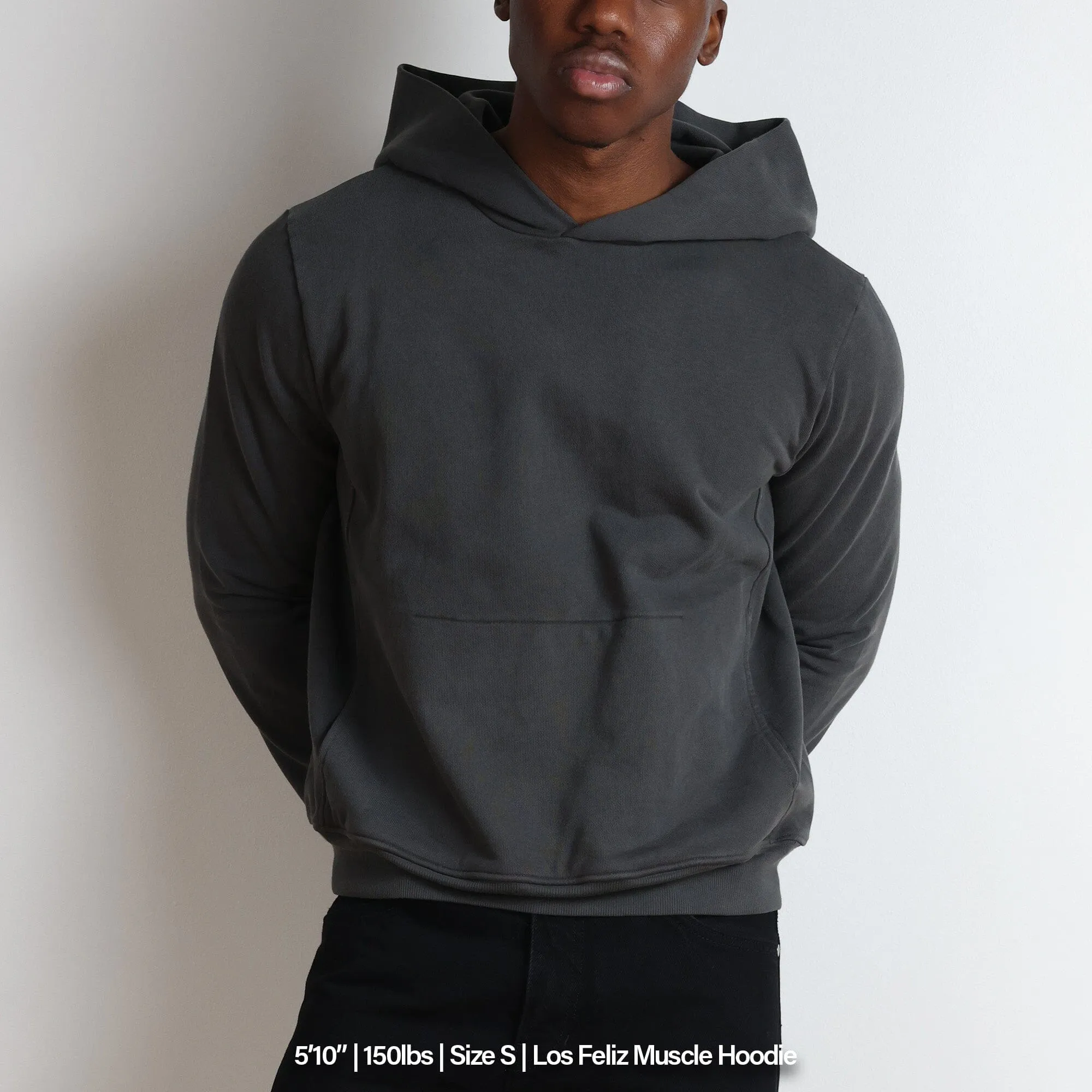 Los Feliz Crop Muscle Hoodie | Fitted sold by Pool House New York product image thumbnail 4