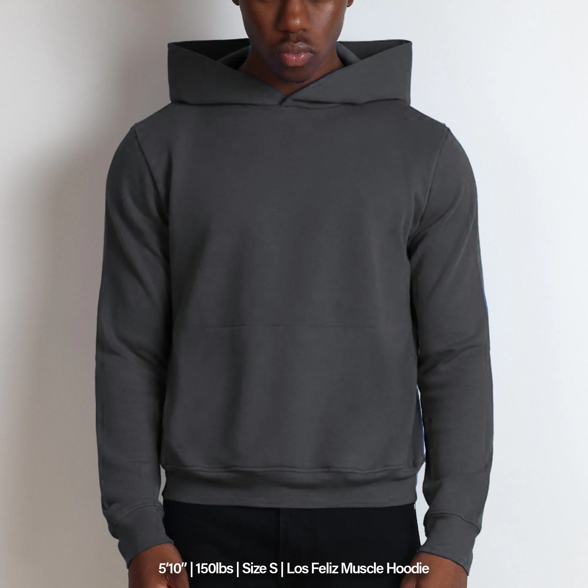 Los Feliz Crop Muscle Hoodie | Fitted sold by Pool House New York product image thumbnail 3