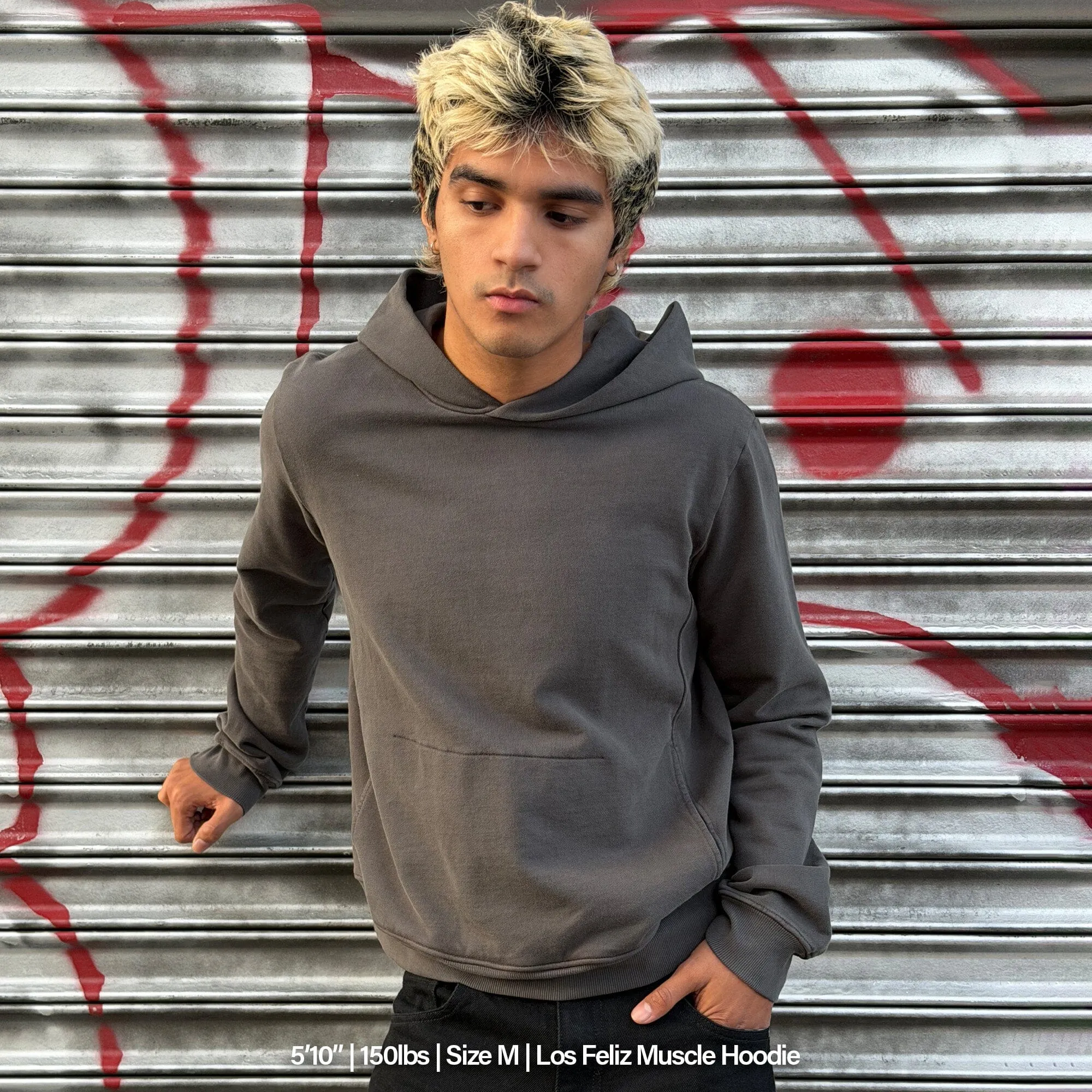 Los Feliz Crop Muscle Hoodie | Fitted sold by Pool House New York product image thumbnail 5