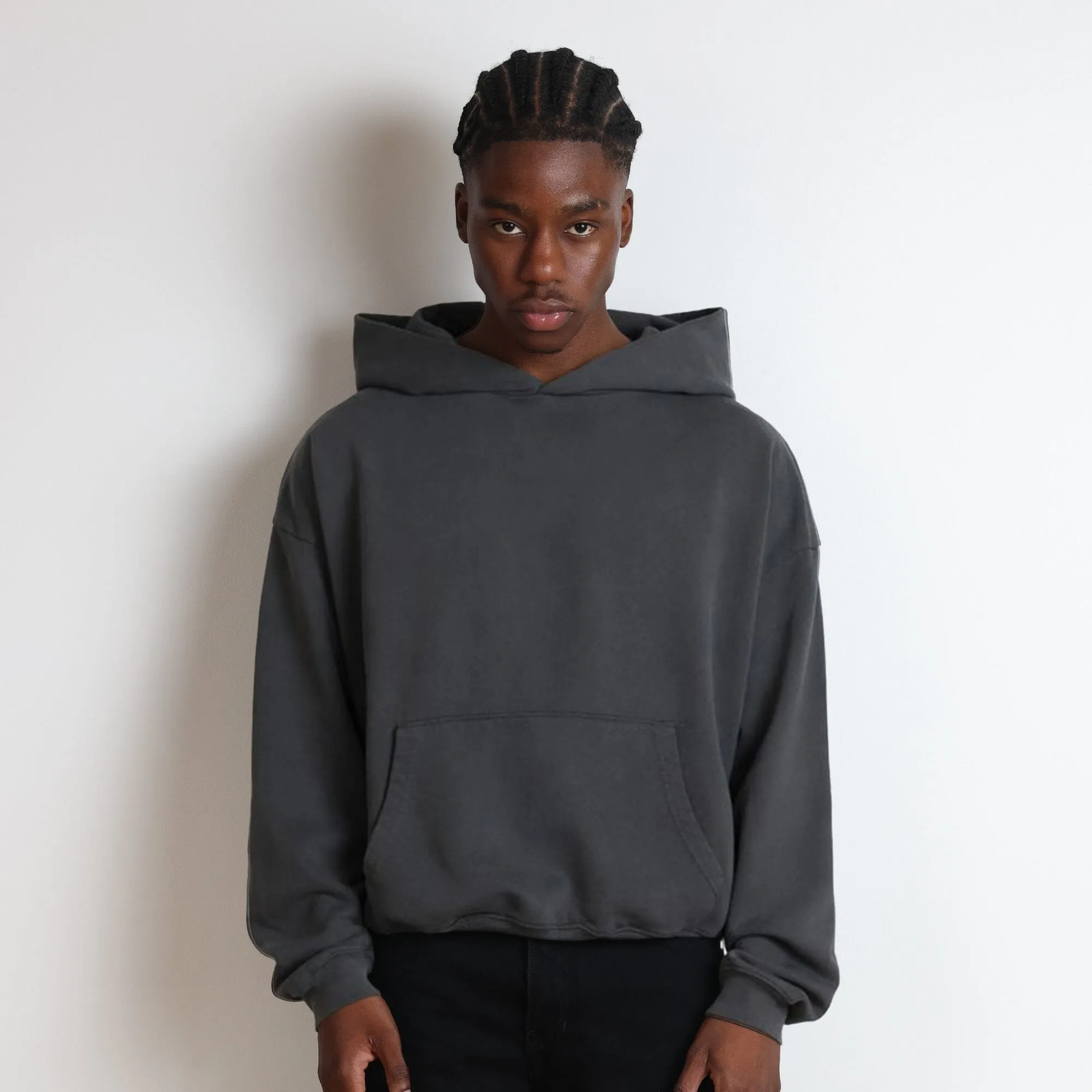 Bleecker Cinched Crop Hoodie | Relaxed, Drop-Shoulder sold by Pool House New York