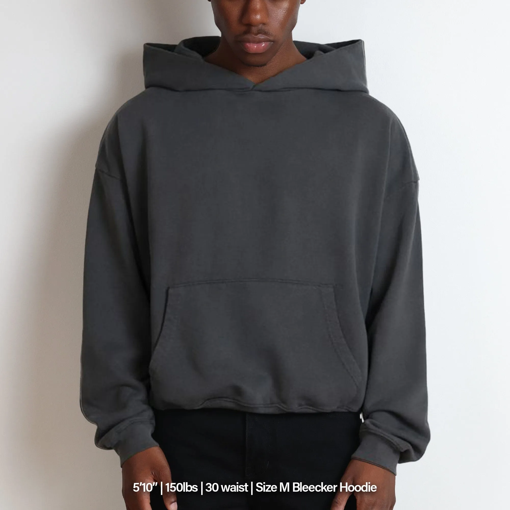 Bleecker Cinched Crop Hoodie | Relaxed, Drop-Shoulder sold by Pool House New York product image thumbnail 3