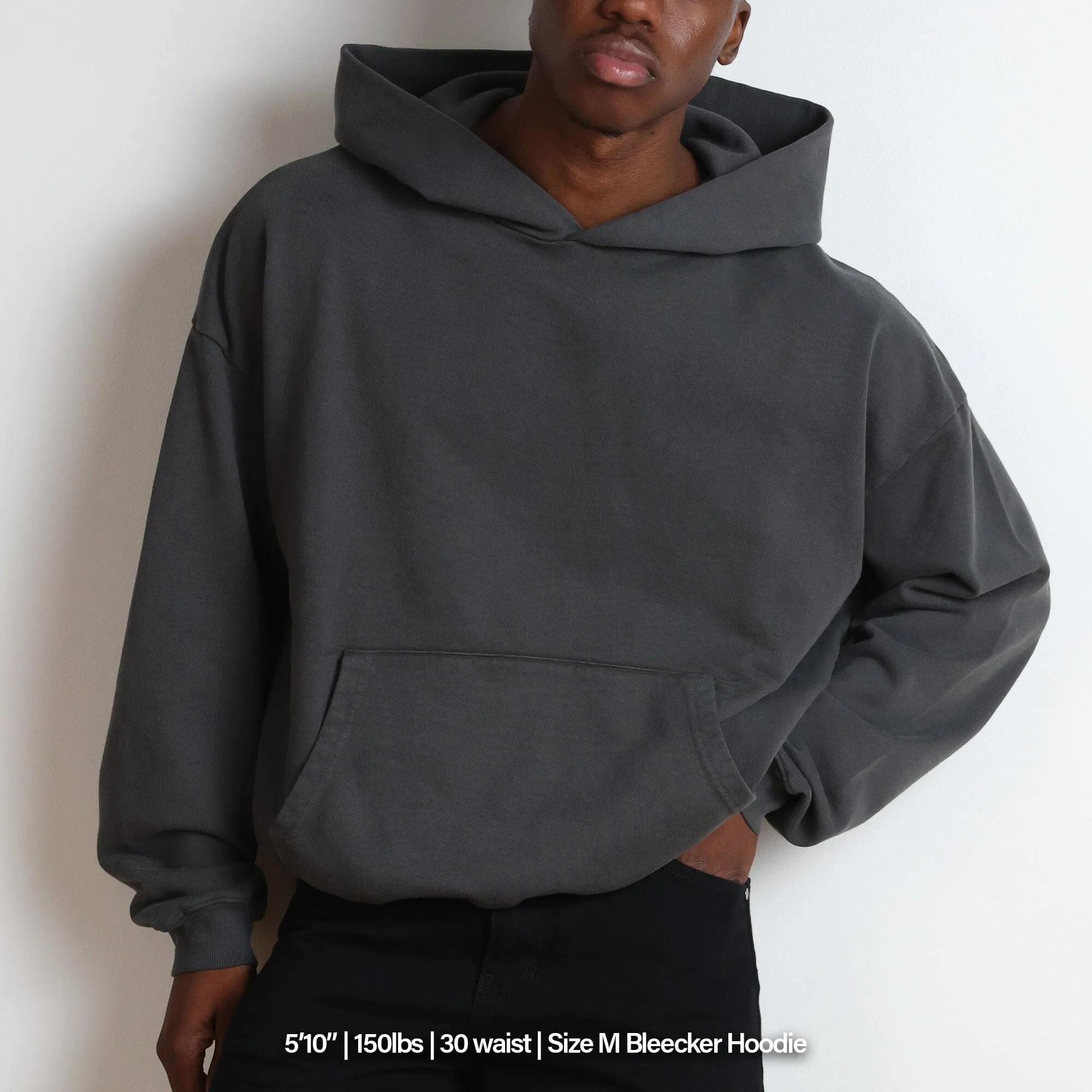 Bleecker Cinched Crop Hoodie | Relaxed, Drop-Shoulder sold by Pool House New York product image thumbnail 4