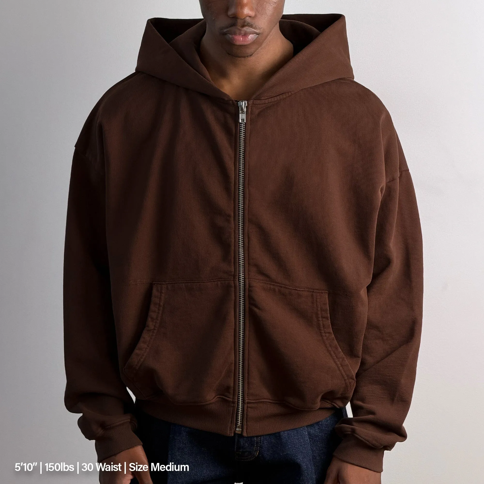 Bleecker Cinched Crop Zip-Up | Relaxed, Drop-Shoulder sold by Pool House New York product image thumbnail 5