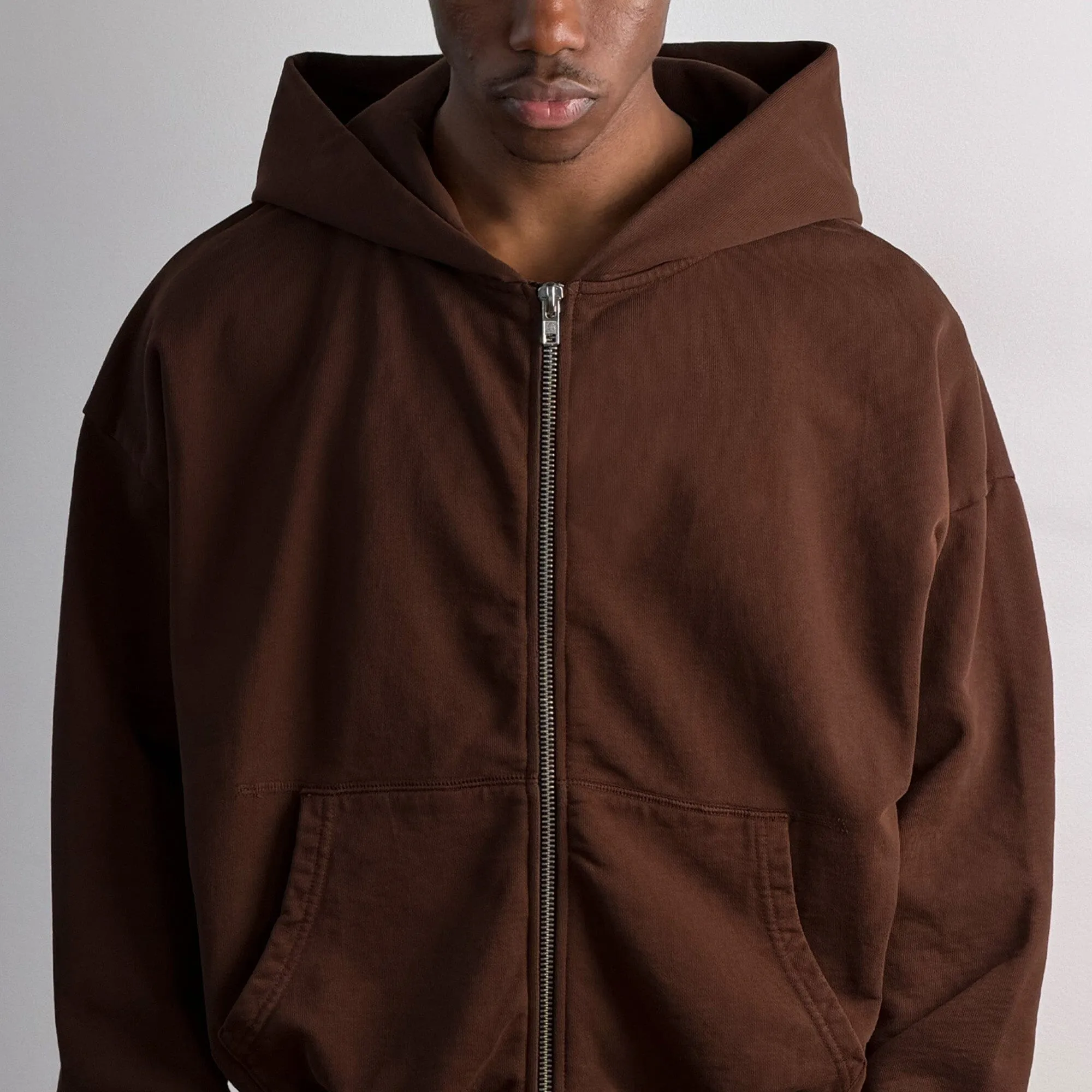 Bleecker Cinched Crop Zip-Up | Relaxed, Drop-Shoulder sold by Pool House New York product image thumbnail 4